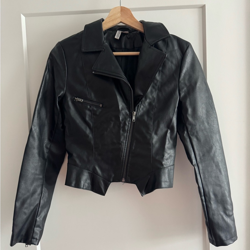 H&M Black Faux Leather Women's Jacket